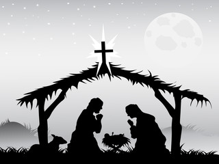 nativity scene,vector
