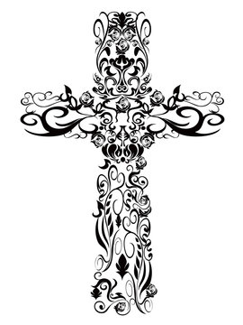 Christian pattern Cross decoration design