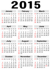 calendar 2015,vector image