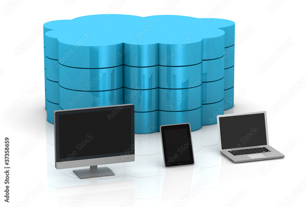 Poster concept of cloud computing
