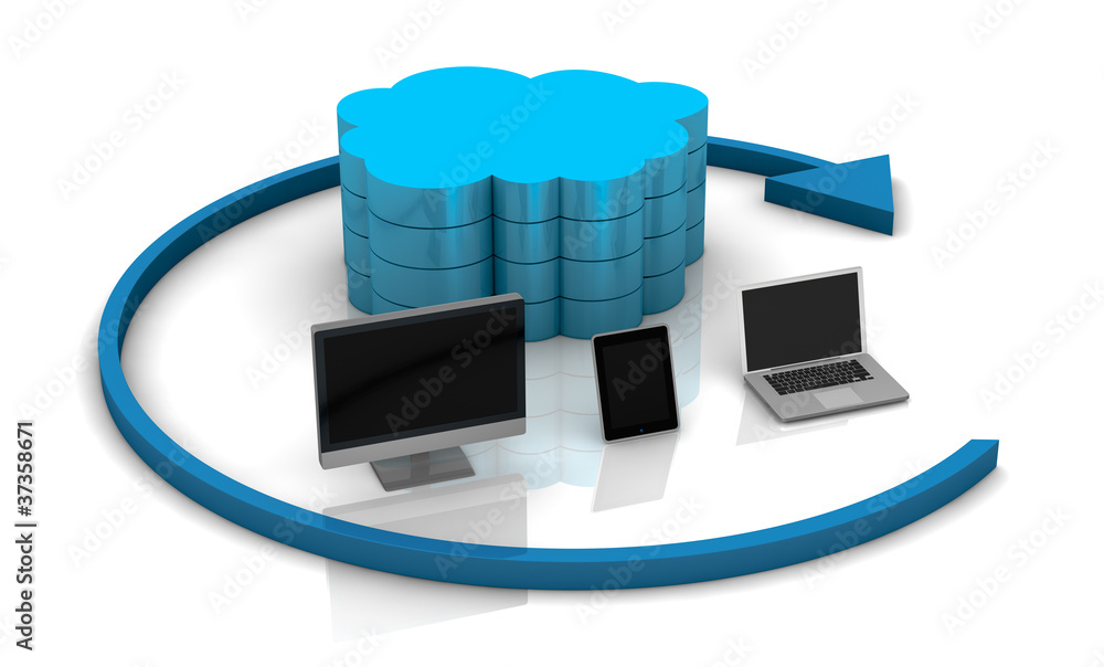 Poster concept of cloud computing