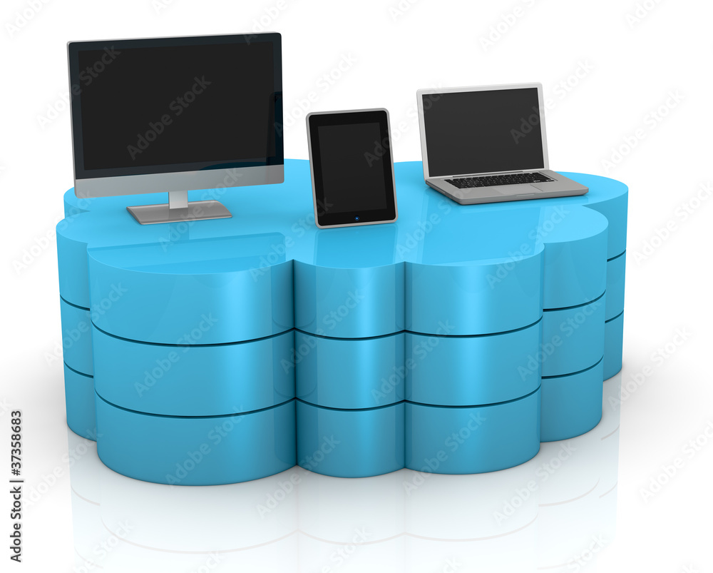 Poster concept of cloud computing