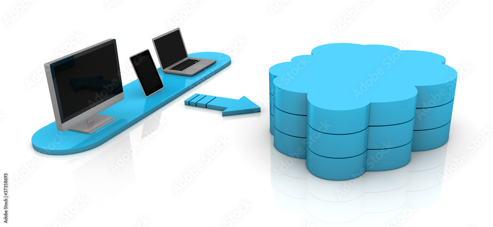 Poster concept of cloud computing