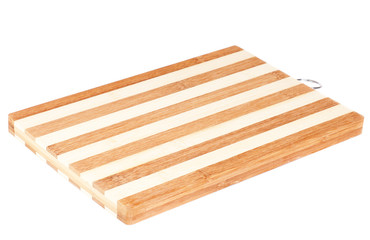 bamboo cutting board isolated on the white background