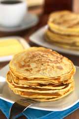 Fresh homemade pancakes