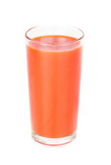 tomato juice glass isolated on white background
