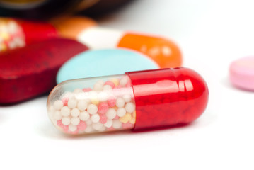pills isolated on white background