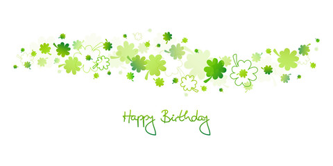 Green Cloverleafs "Happy Birthday"