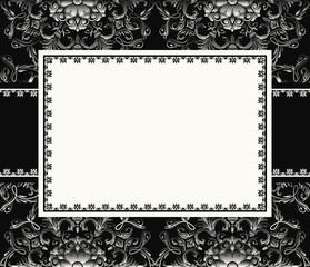 Invitation card in retro style