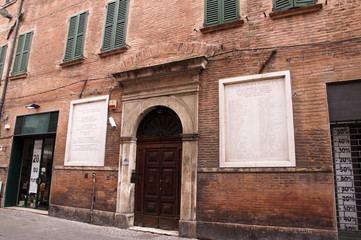 Fototapeta na wymiar Synagogue in Ferrara in Northen Italy