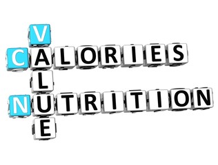 3D Value Calories Nutrition Crossword