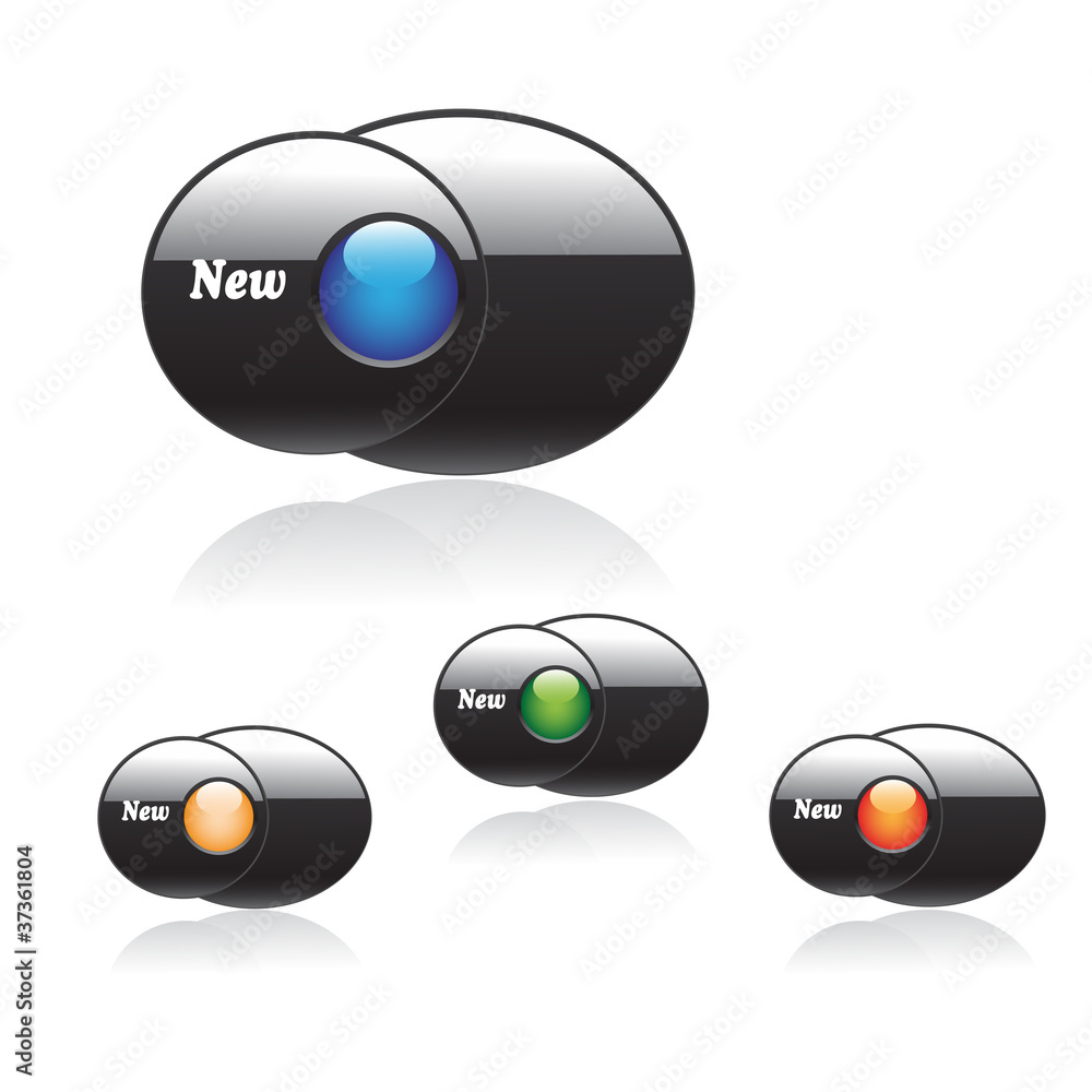 Poster vector set of buttons