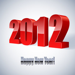New 2012 year vector card.