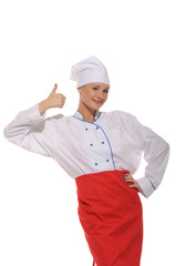happy beautiful woman cook