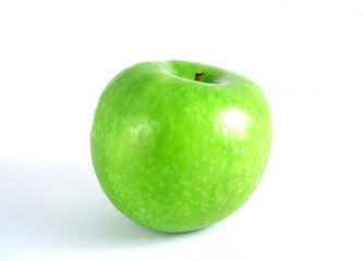 Green apple isolated on white background.