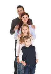 Portrait of happy family with their children