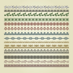 Set of vintage borders