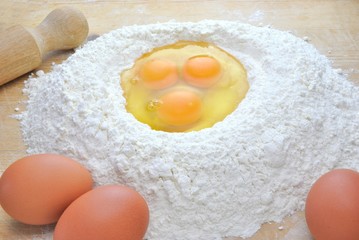 Ingredienti per pasta all'uovo
