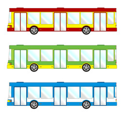 Autobus krótki, autokar - paczka, wektor