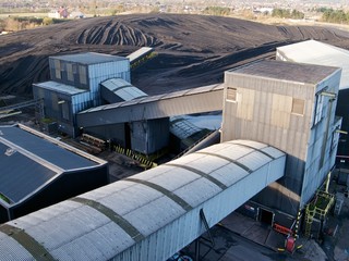 Coal stock pile at a power station