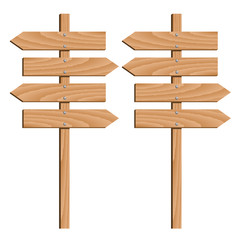 vector wooden direction arrows