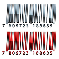 vector 3d abstract barcodes