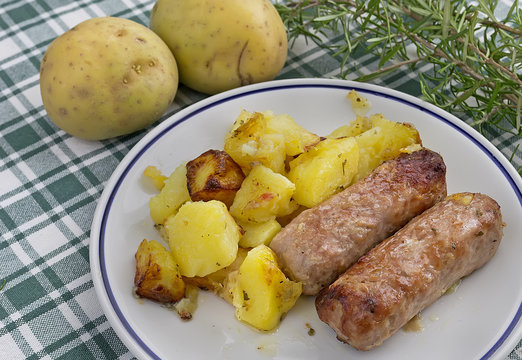 sausages with potatoes
