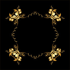 Vector golden frame