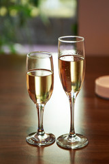 Two glasses of champagne