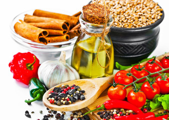 Composition with vegetables and spices