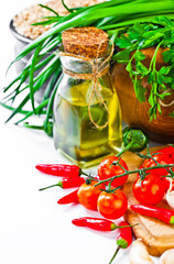 Composition with vegetables and spices