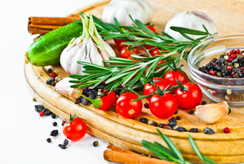 Composition with vegetables and spices