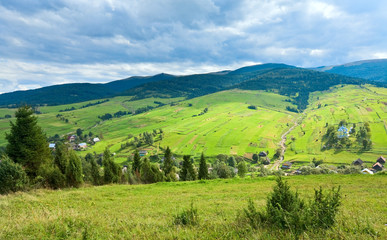 Summer mountain village