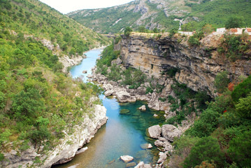 Fototapeta na wymiar Kanion rzeki Tara w Czarnogórze górach