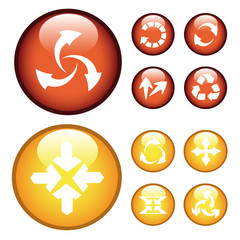 Vector buttons with arrows