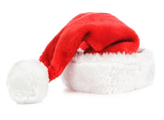 Santa claus red hat on white