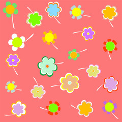 Romantic Flower pink Background. vector