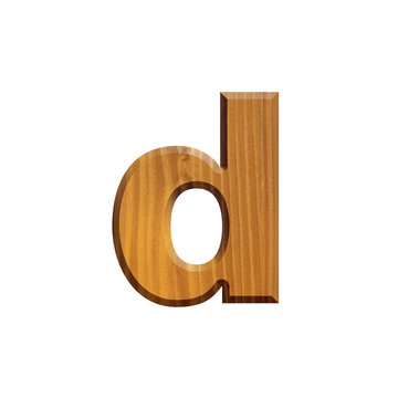 d - Lettre en bois - alphabet