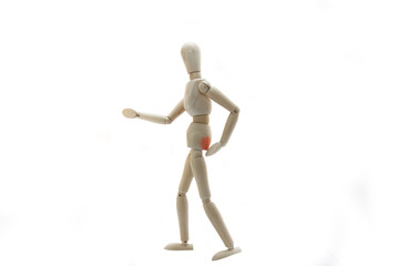 Wooden Manikin Doll With Bad Back