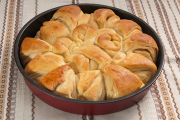 Traditional Bulgarian Christmas Pita Bread