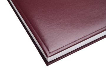 red leather notebook