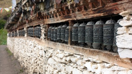 many prayer wheels