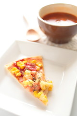 Minestrone and pizza