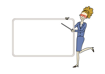 プレゼンテーションをするビジネスウーマン