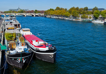 Fototapeta premium A barge on the Seine
