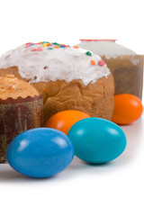 Easter cakes and eggs