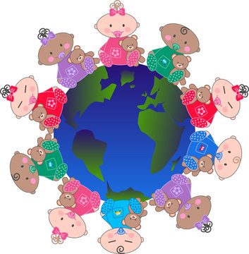 mixed ethnic babies around the world