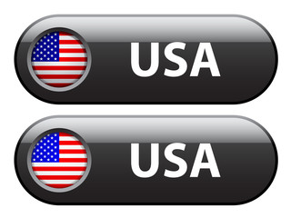 Vector USA flag buttons