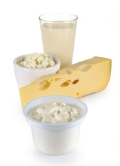 Milk and cheese