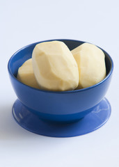 peeled potatoes